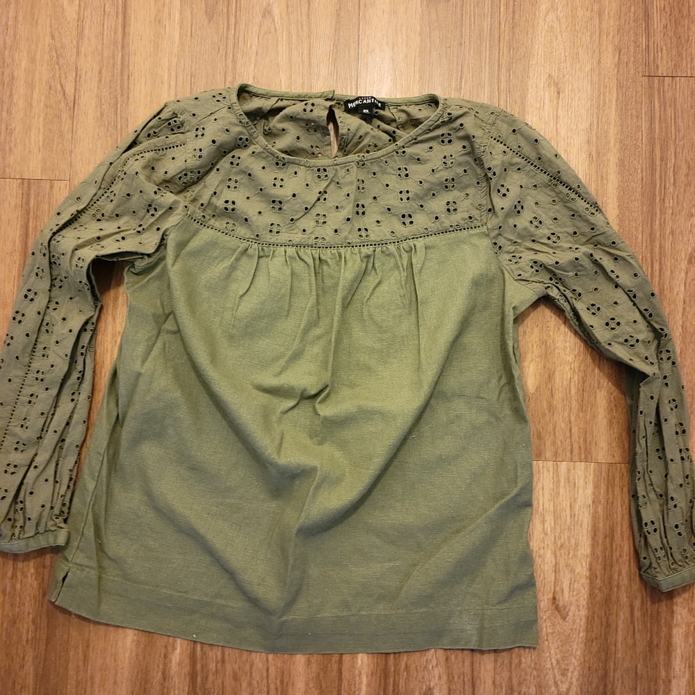 Jcrew Merchantile Peasant Top